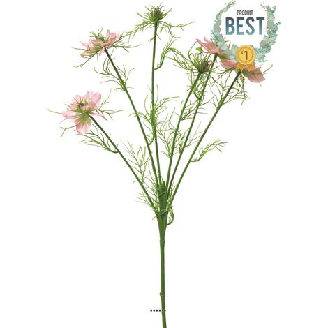 Nigelle de Damas artificielle, 6 ramures, H 66 cm Rose pâle - BEST - couleur: Rose pâle