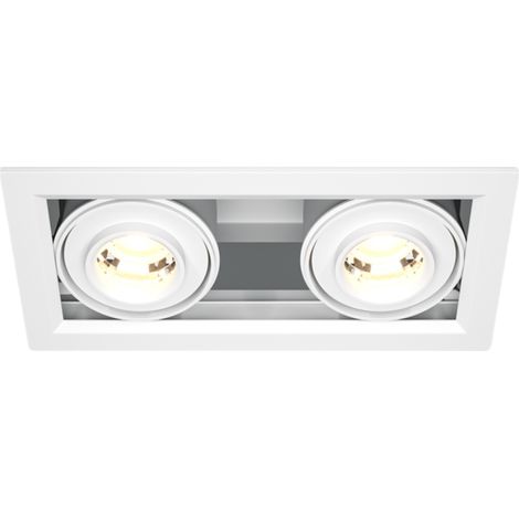 Maytoni Metal Modern Faretto da incasso doppio bianco 3000K 1450lm (1/5)