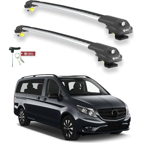 TURTLE kompatibel mit Mercedes-Benz Tourmalineer (W447) 2015-2025 Dachträger Air1 Grau (1/5)