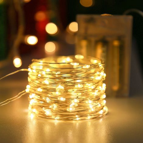Lampe fil de cuivre, guirlande de lampe led, lampe boite à piles, lampe féerique, lampe étoile, Noël 20m, 200 lampes BLOW (1/5)