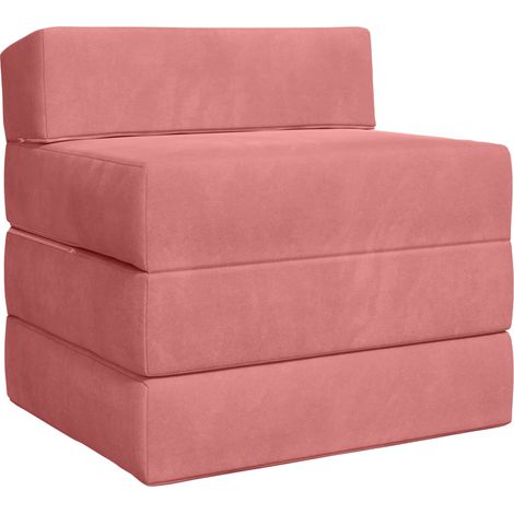 Klappsofa Bett Rosa 200 x 70 x 15 cm Samt vidaXL (1/5)