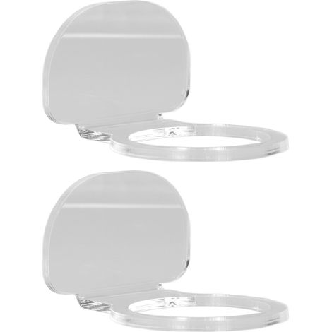 Lot de 2 petits supports à balles en acrylique transparent, robustes, durables et très stables, parfaits pour présenter des balles de tennis, de softball ou de baseball. (1/5)
