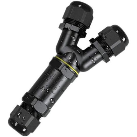 Boîte de jonction étanche IP68 Connecteur de câble extérieur en forme de Y à 3 pôles pour coupleur de manchon externe de câble de 4 à 8 mm Boîte (1/5)