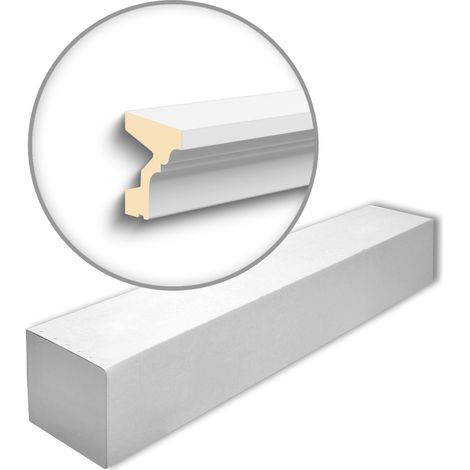 NMC FA10-box DOMOSTYL Noel Marquet 1 carton 6 pièces Appui de fenêtre Profil de façade design intemporel classique blanc  12 m (1/5)