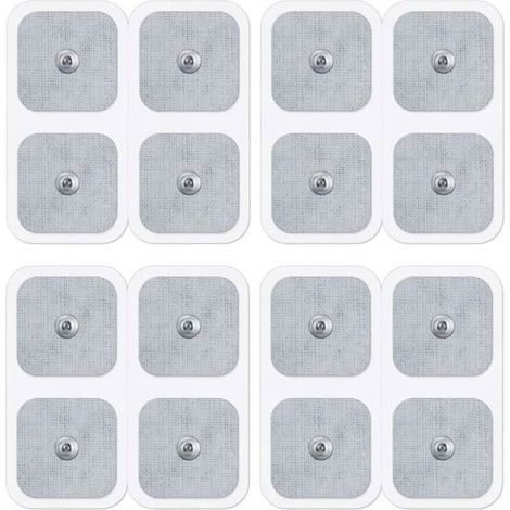 16 Électrodes, 45 x 45 mm, Gel autoadhésif, Compatibles Beurer Sanitas, EMS TENS, Soulagement douleur Label
