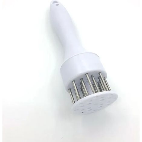 Oferta especial n.° 1: Aguja ablandadora de carne profesional de alta calidad con herramientas de cocina de acero inoxidable, accesorios de cocina blancos. (1/3)