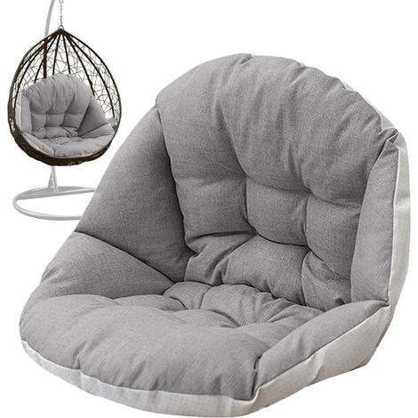 Cuscino per sedia a uovo - 45 x 45 cm Cuscino antiscivolo per sedia a cestino da esterno per mobili da giardino Schienale Accessorio per mobili da giardino, amaca, altalena, balcone, camera da letto (1/5)