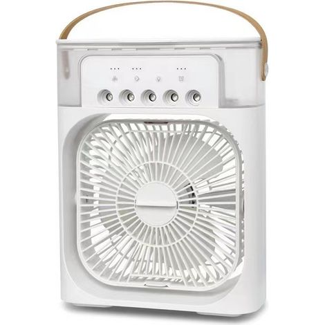 3 in 1 Air Cooler, Climatisation Mobile Ventilateur Portable, Climatiseur Portable, Climatiseur mobile silencieux, Mini ventilateur humidificateur, Mini Rafraîchisseurs d'air par évaporation (Blanc)