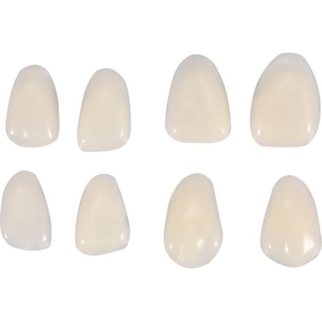 70 pièces résines facettes dentaires antérieures supérieures temporaires pour soins bucco-dentaires, sachet de couronnes (1/5)