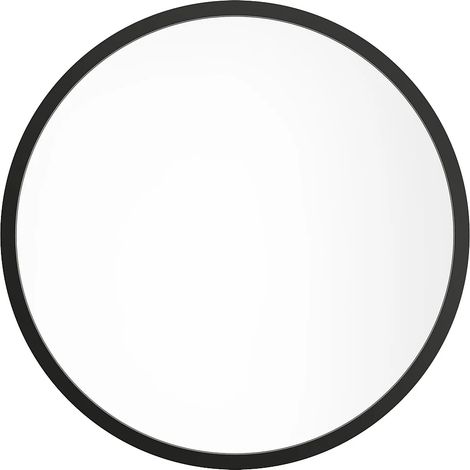 Grand miroir mural rond en bois de paulownia - D. 150 cm - Noir - ZANG (1/4)