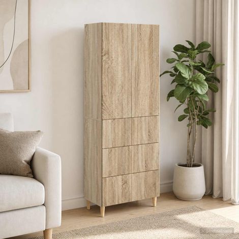 vidaXL Schrankset 2 pcs Sonoma-Eiche 66 x 34,5 x 90 cm Holzwerkstoff (1/5)