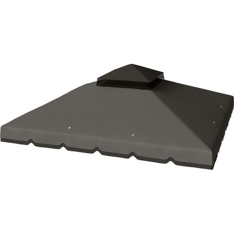 Ersatzdach für Gartenpavillons, 3 x 3 m, zweistufig, UPF 30+