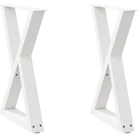 Maison Exclusive - Esstisch Beine 2 Stk. Weiß 50x(72-73,3) cm Sta