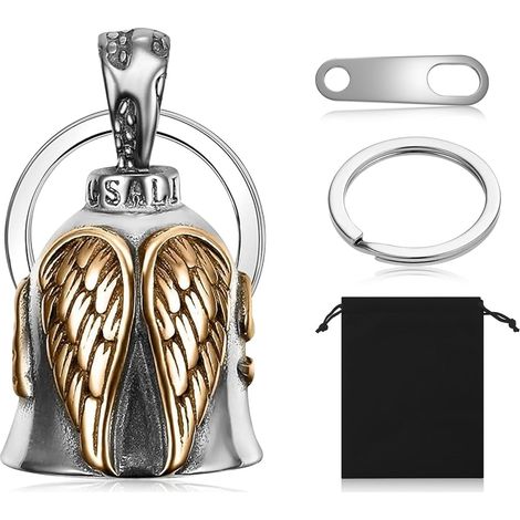 Guardian Bell – Punk Style Motorcycle Bell with Key Ring Good Luck Charm Suitable for Decorating Motorcycles and Bikes (1/5)