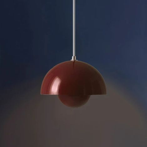 Pilzförmiger LED-Kronleuchter, modernes E27-Leuchtmittel, höhenverstellbar, inklusive Leuchtmittel, für Schlafzimmer, Wohnzimmer und Esszimmer, warmes Licht (3000 K), rot (1/5)