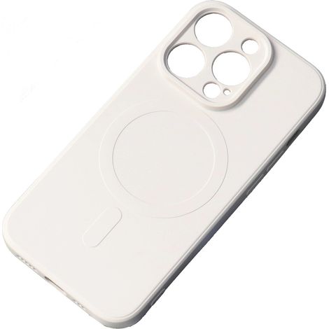 Cover protettiva posteriore per Samsung Galaxy A36 5G MagSafe in silicone - beige