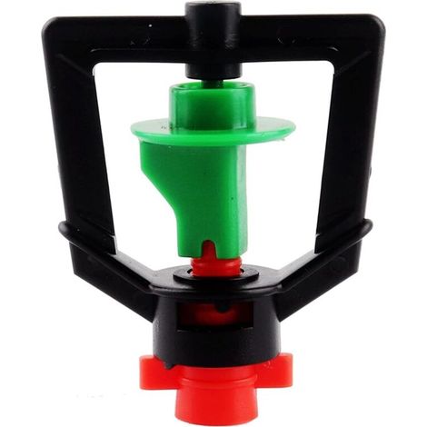 Arroseur Rotatif Micro360 - Rayon 3 à 6 M - Pression 2 à 3 Bar - Débit 115 à 140 L/H - Matériau PP - Pour Serre et Agriculture - Lot de 10 Pièces (1/4)
