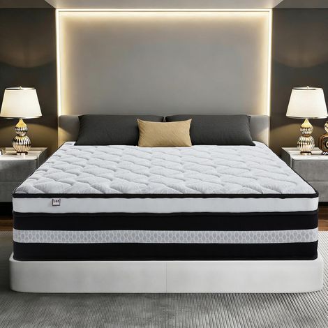 Matelas 160x200 CM Épaisseur 26 CM - YIDATONG - 2 personnes - Mousse à mémoire de Forme - H3 - 7 Zones Ergonomique Ressorts Ensachés