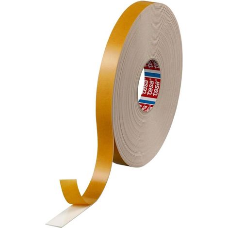 Doppelseitiges Schaumstoffklebeband, 50 m × 15 mm, weiß, hohe Haftkraft, ideal für dauerhaften Klebeverbund auf glatten und unebenen Oberflächen
