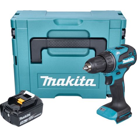 Taladradora atornilladora a batería Makita DDF 490 F1J 18 V 65 Nm 1/2" sin escobillas + 1 batería de 3,0 Ah + Makpac - sin cargador (1/5)