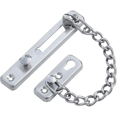 Serratura di sicurezza scorrevole a catena in argento - Serratura per porta - Serratura per porta - Dans-AquaForge (1/5)