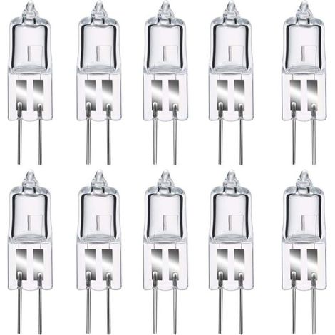 YMYNY Ampoules Halogènes G4, Lampe de Base à Broche Halogène G4 12V 20W, 2800K Blanc Chaud Gradable G4 Lampe à Capsule Transparente Lot de 10 [Classe énergétique C] (1/4)