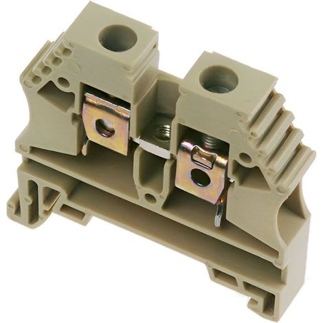 Borne de jonction à vis 6mm² - pas 8mm - beige - IMO (1/2)