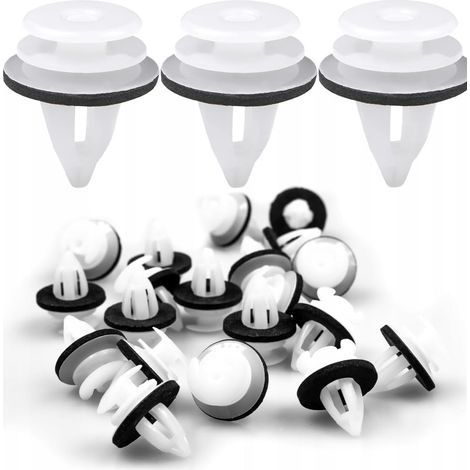 100 Pcs Clips Voiture Universel Clips de Fixation Voiture Outils Rivet Plastique Agrafes Carrosserie pour Pare Chocs Porte de Voiture Fender Push Kit de Remplacement (1/5)