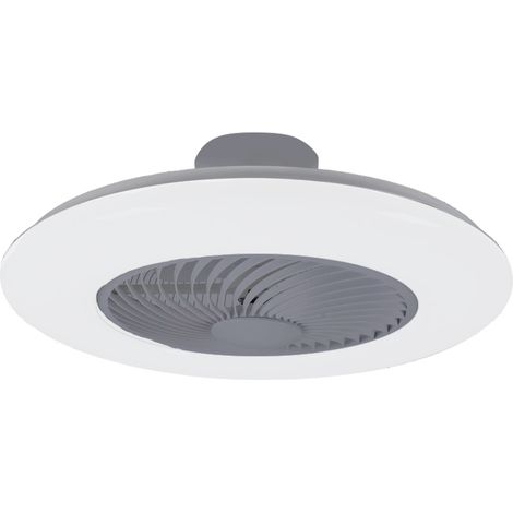 Ventilador de techo tipo plafón con luz LED blanco (1/5)