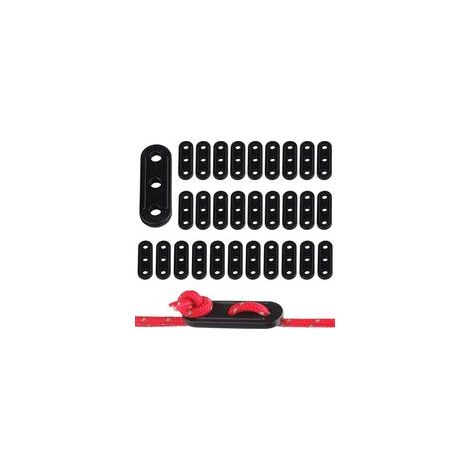 Lot de 30 tendeurs de corde 3 trous pour camping en plein air, tendeurs de corde pour tente, accessoire de camping, Taille unique (1/5)
