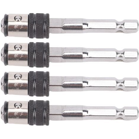 Ensemble de 4 adaptateurs hexagonaux et douilles 2 en 1 : porte-embout hexagonal à tige de 6,35 mm (1/4 pouce) et adaptateur pour douille carrée (1/5)