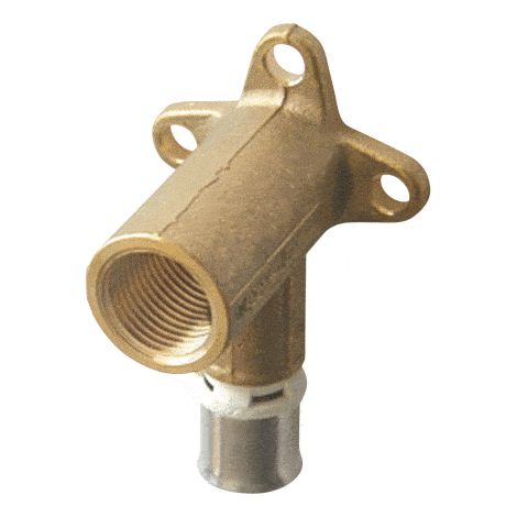 Codo medio de 52 mm para crimpado en aplicación para sistema multicapa 1/2" 16X2