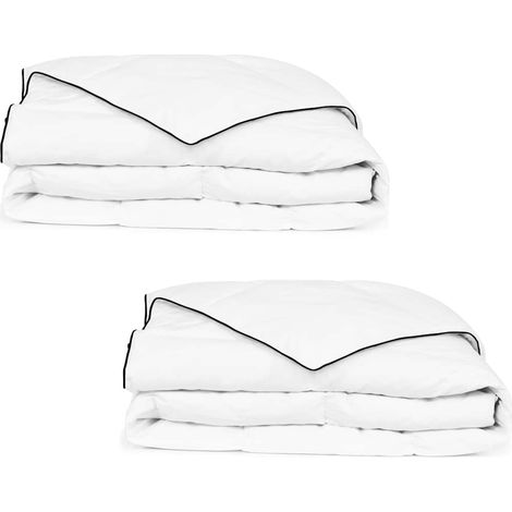 vidaXL Winter Down Duvet 2 pcs 140x200 cm