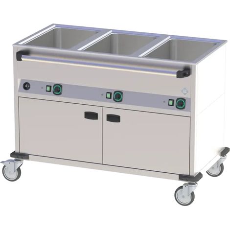Bain marie mobile électrique GN 3-1/1 recouvert commande sur le côté long RM - BMPD 3120 CS - RM Gastro
