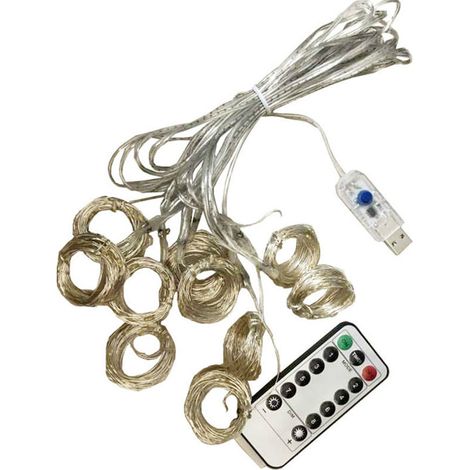 Rideau Lumineux Led 300 Leds - Modes Eclairage 8 - Etanche Ip68 - Telecommande Incluse - 3m X 3m (1/5)