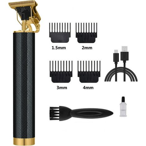 Tondeuse à cheveux et barbe homme, kit électrique sans fil, rasoir rechargeable silencieux, ensemble coupe-cheveux et barbe, tondeuse homme précise (1/5)