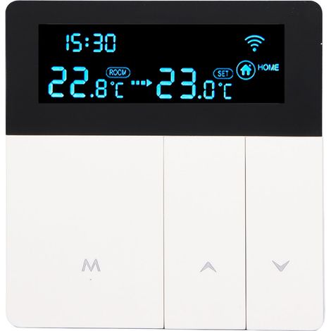 Thermostat intelligent 3A avec écran LCD couleur, haute précision et programmable, pour chauffe-eau domestique et centres commerciaux, AC90-240V, blanc, Wi-Fi (1/5)