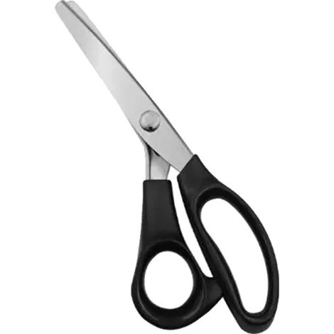 Tijeras de costura, hoja dentada, diseño ergonómico, dientes triangulares de 4 mm. (1/2)