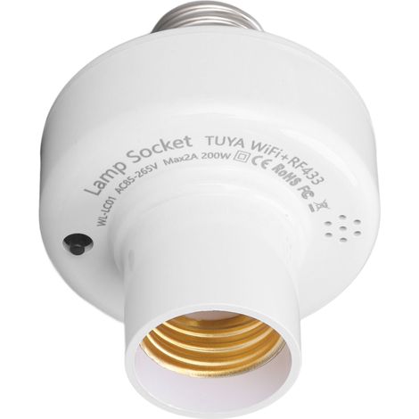 Douille intelligente Wi-Fi E27/E26 avec commande vocale sans fil, compatible avec Google Home, 85-265 V (1/5)