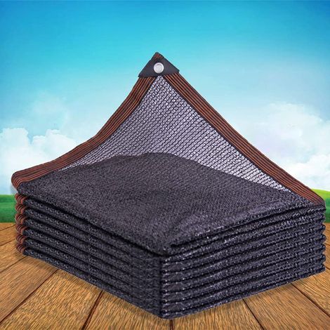 Malla de sombreo de HDPE negra, protección solar del 50-60%, (2x2 m, 3x4 m, 4x6 m, 6x8 m, 8x10 m) (1/5)