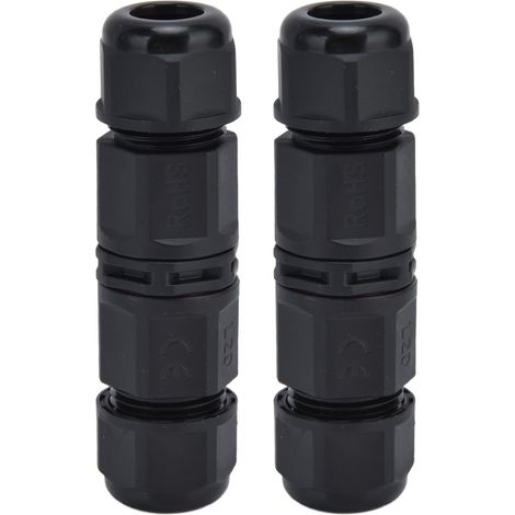 Connecteurs étanches, 2 pièces, fil bout à bout, connexion rapide, adaptateur de rallonge électrique 250V 16a