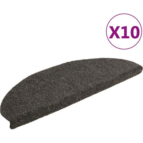 Maison Exclusive - Tappetini per scale autoadesivi 10 pz 65x21x4 cm Antracite (1/5)
