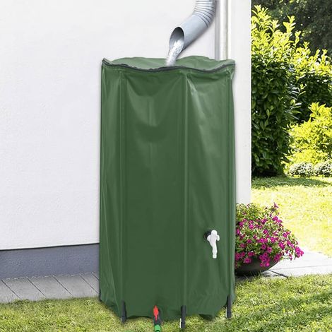 vidaXL Serbatoio Acqua con Rubinetto Pieghevole 380 L in PVC
