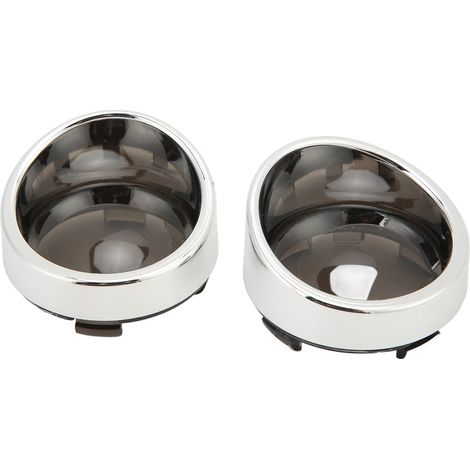 Clignotant Moto Paire Lentille Verre Avant Arrière Remplacement Chrome Fumé Touring FLHX FLTRI FLHRS 2000+ (1/5)