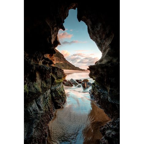 Tableau sur toile grotte de plage 30x45 cm - Impression sur Toile Murale Décorative - Image imprimée en HD sur Toile - Toile sur Châssis en Bois FSC - Fabriqué en France (1/5)
