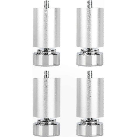 Support de meuble robuste avec pieds métalliques réglables et raccord fileté M10, 26-27 cm de hauteur, 10 cm de profondeur (1/5)