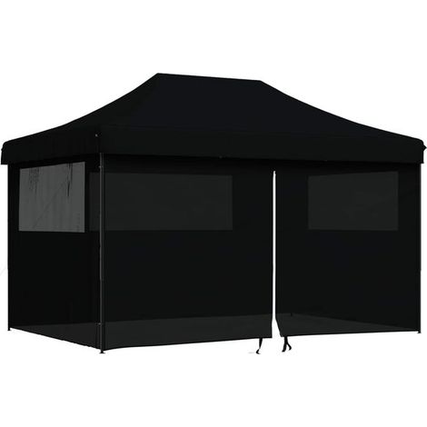 Tente de réception noire, 292 x 440 x 315 cm, toile Oxford. (1/5)