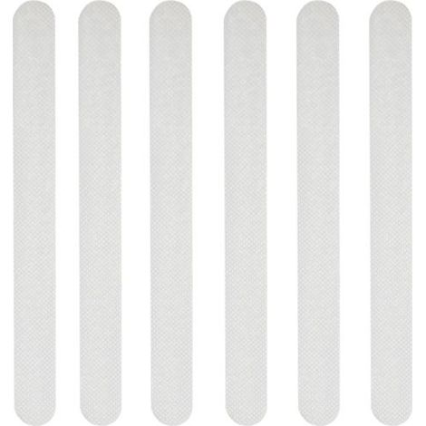 24pcs Non Slip Shower Stickers Bathroom Safety Strips Transparent Self Adhesive Anti Slip Strips Bath Shower Stickers (2 x 20cm) (1/5)