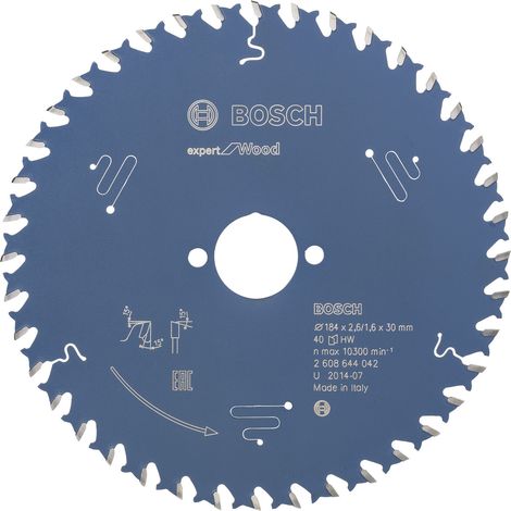 Lame de scie circulaire Bosch Expert Wood 2608644042 184x2,6x30 40Z