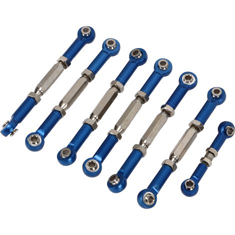 Ensemble de biellettes de traction pour voiture télécommandée RC, complet avec clips de biellette en alliage d'aluminium et en acier, adapté aux accessoires de mise à niveau pour voitures courtes Trax (1/5)